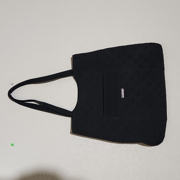 Vera Bradley Purse Tote Quilted Black Yellow - Picture 1 of 7